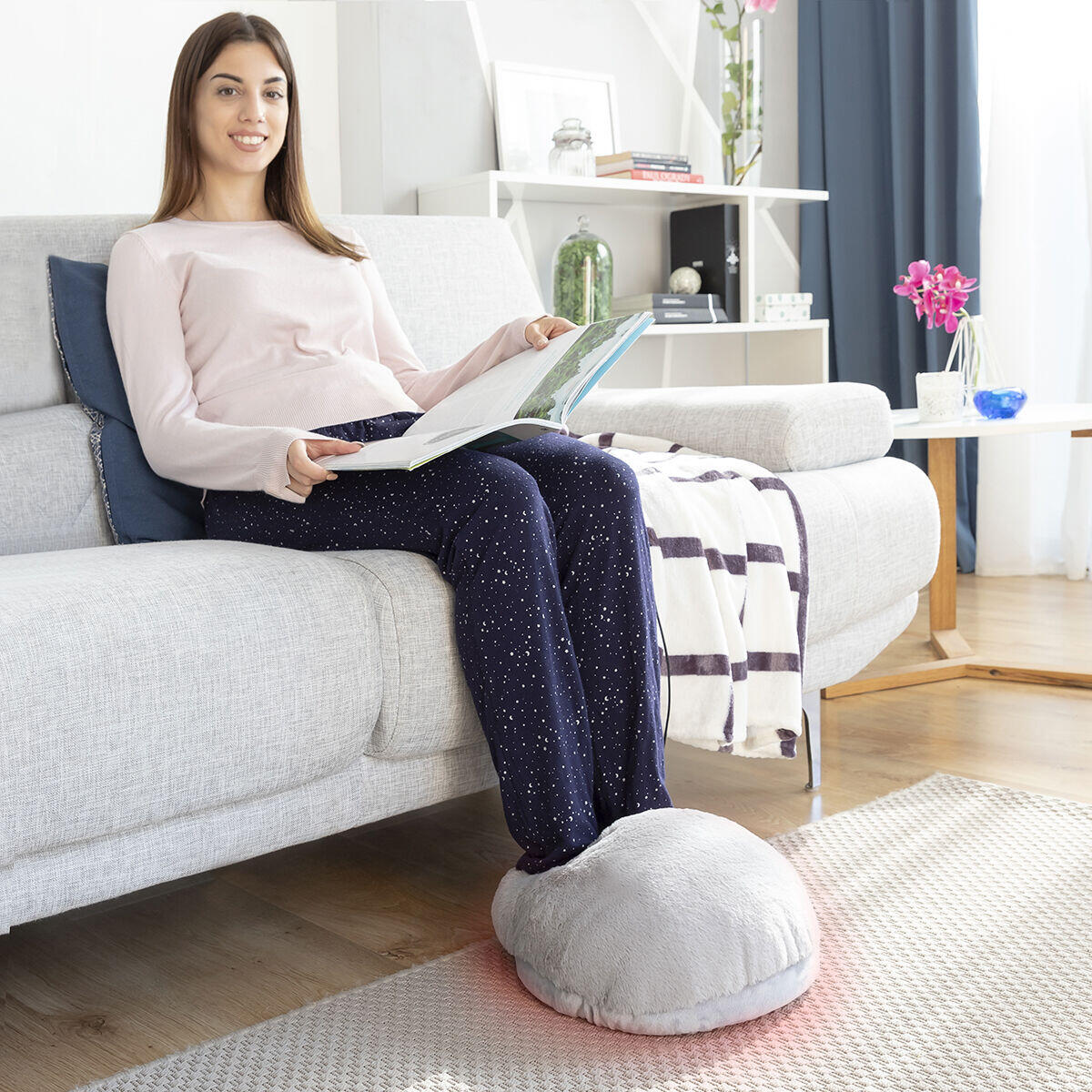 WarmFeet Pro - Calentador de Pies Eléctrico Premium Calefacción Instantánea | USB Portátil | Diseño 2 en 1