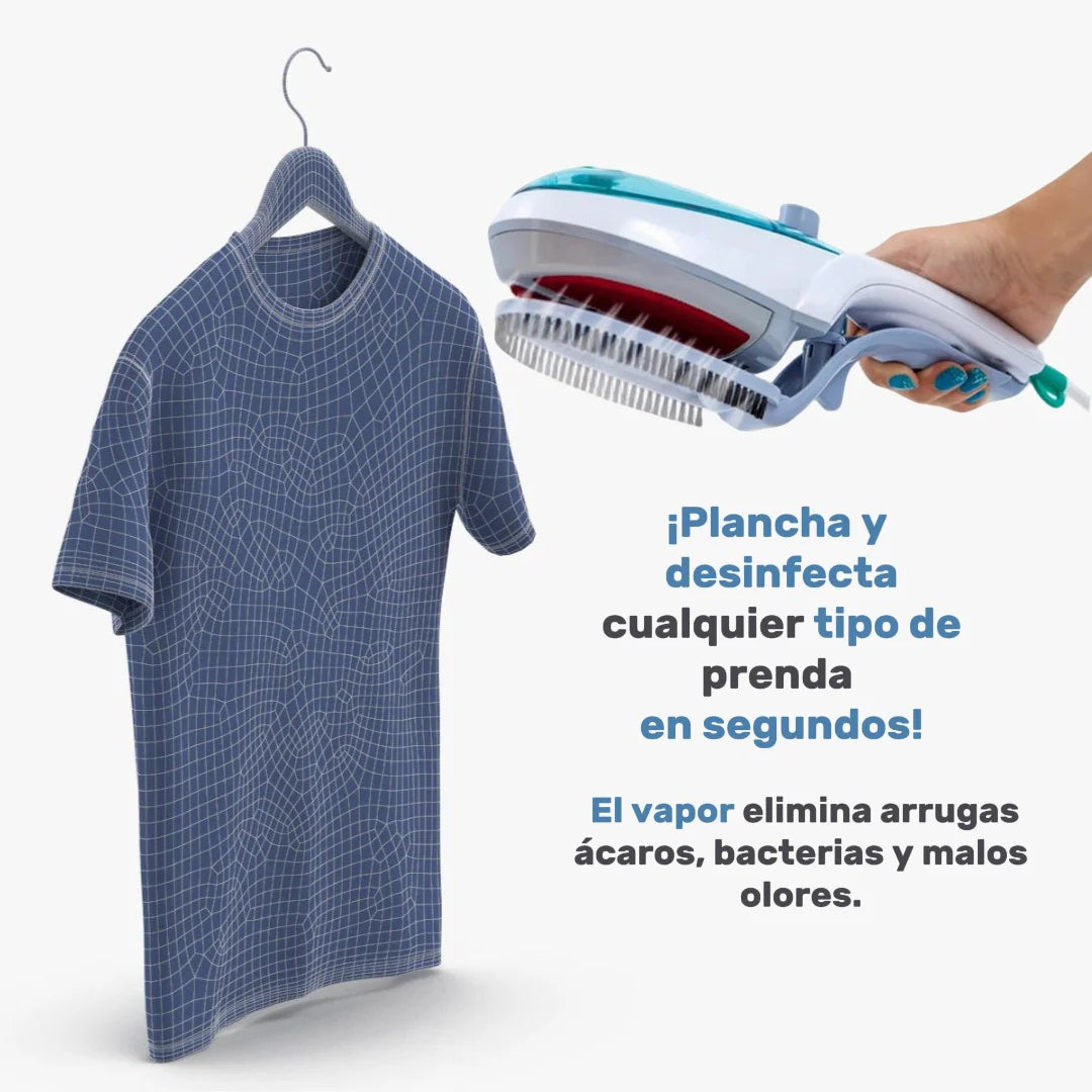 Plancha de Viaje Plegable 4 en 1 - Plancha + Steamer + Desinfecta + Aromática