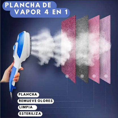 Plancha de Viaje Plegable 4 en 1 - Plancha + Steamer + Desinfecta + Aromática